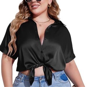 Forever 21 front tie blouse